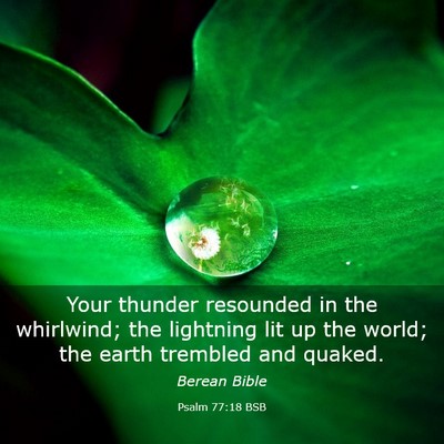 Picture 03 - Psalm 77:18 BSB - Your thunder resounded in the whirlwind; the - Bible Verse Picture