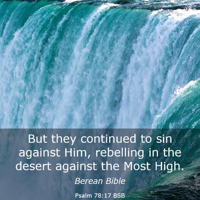 Picture 03 - Psalm 78:17 BSB - But they continued to sin against Him, rebelling - Bible Verse Picture