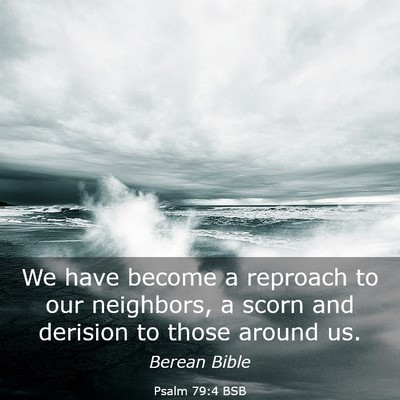 Picture 03 - Psalm 79:4 BSB - We have become a reproach to our neighbors, a - Bible Verse Picture