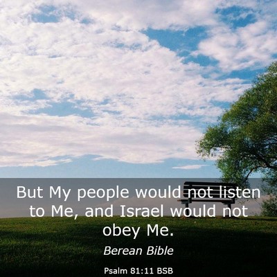 Picture 03 - Psalm 81:11 BSB - But My people would not listen to Me, and Israel - Bible Verse Picture
