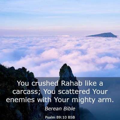 Picture 03 - Psalm 89:10 BSB - You crushed Rahab like a carcass; You scattered - Bible Verse Picture