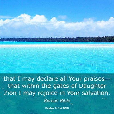 Picture 03 - Psalm 9:14 BSB - that I may declare all Your praises—that within - Bible Verse Picture