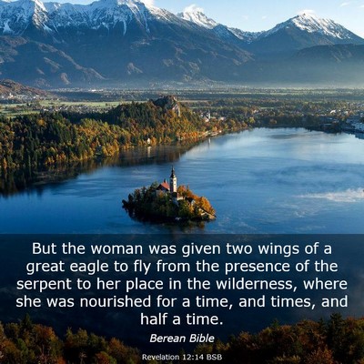 Picture 03 - Revelation 12:14 BSB - But the woman was given two wings of a great - Bible Verse Picture