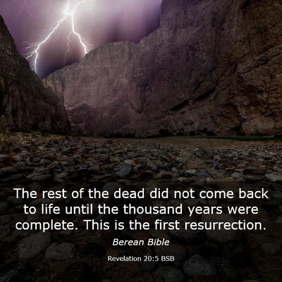 Picture 03 - Revelation 20:5 BSB - The rest of the dead did not come back to life - Bible Verse Picture