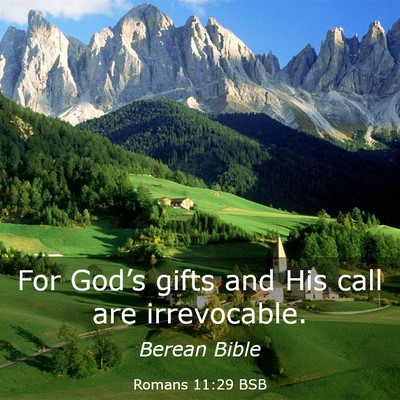 Picture 03 - Romans 11:29 BSB - For God’s gifts and His call are - Bible Verse Picture