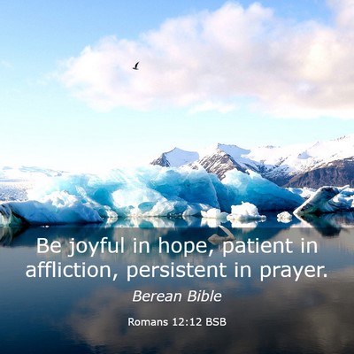 Picture 03 - Romans 12:12 BSB - Be joyful in hope, patient in affliction, - Bible Verse Picture