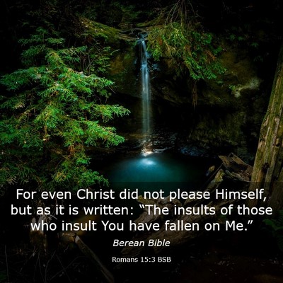Picture 03 - Romans 15:3 BSB - For even Christ did not please Himself, but as it - Bible Verse Picture