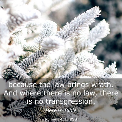 Picture 03 - Romans 4:15 BSB - because the law brings wrath. And where there is - Bible Verse Picture