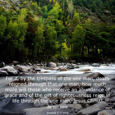 Picture 03 - Romans 5:17 BSB - For if, by the trespass of the one man, death - Bible Verse Picture