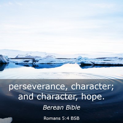 Picture 03 - Romans 5:4 BSB - perseverance, character; and character, - Bible Verse Picture