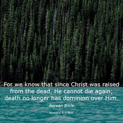 Picture 03 - Romans 6:9 BSB - For we know that since Christ was raised from the - Bible Verse Picture