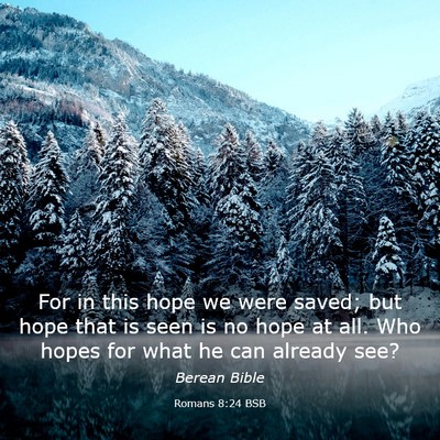 Picture 03 - Romans 8:24 BSB - For in this hope we were saved; but hope that is - Bible Verse Picture