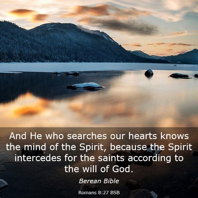 Picture 03 - Romans 8:27 BSB - And He who searches our hearts knows the mind of - Bible Verse Picture