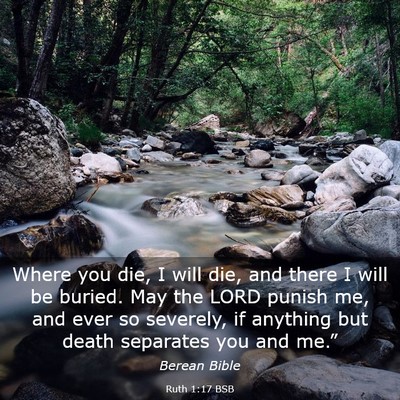 Picture 03 - Ruth 1:17 BSB - Where you die, I will die, and there I will be - Bible Verse Picture