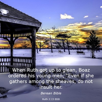 Picture 03 - Ruth 2:15 BSB - When Ruth got up to glean, Boaz ordered his young - Bible Verse Picture