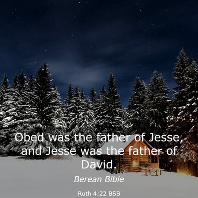 Picture 03 - Ruth 4:22 BSB - Obed was the father of Jesse, and Jesse was the - Bible Verse Picture