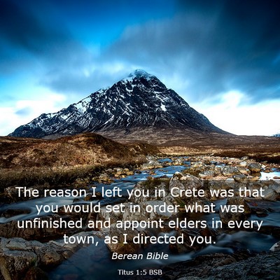 Picture 03 - Titus 1:5 BSB - The reason I left you in Crete was that you would - Bible Verse Picture