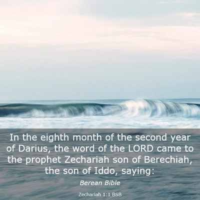 Picture 03 - Zechariah 1:1 BSB - In the eighth month of the second year of Darius, - Bible Verse Picture