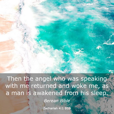 Picture 03 - Zechariah 4:1 BSB - Then the angel who was speaking with me returned - Bible Verse Picture
