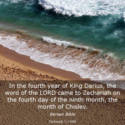 Picture 03 - Zechariah 7:1 BSB - In the fourth year of King Darius, the word of - Bible Verse Picture