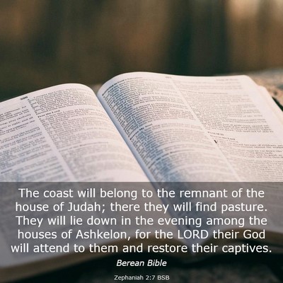 Picture 03 - Zephaniah 2:7 BSB - The coast will belong to the remnant of the house - Bible Verse Picture