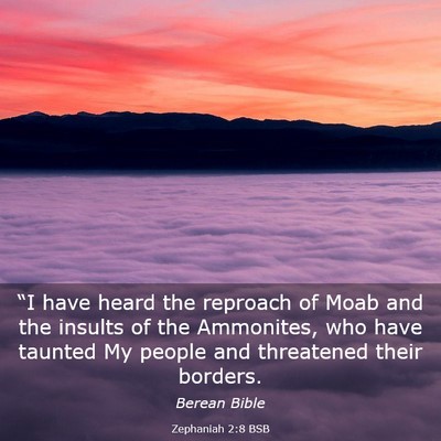 Picture 03 - Zephaniah 2:8 BSB - “I have heard the reproach of Moab and the - Bible Verse Picture
