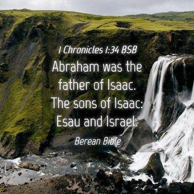 Picture 04 - 1 Chronicles 1:34 BSB - Abraham was the father of Isaac. The sons of - Bible Verse Picture