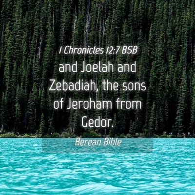 Picture 04 - 1 Chronicles 12:7 BSB - and Joelah and Zebadiah, the sons of Jeroham from - Bible Verse Picture