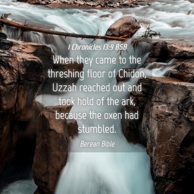 Picture 04 - 1 Chronicles 13:9 BSB - When they came to the threshing floor of Chidon, - Bible Verse Picture