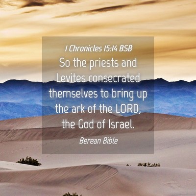 Picture 04 - 1 Chronicles 15:14 BSB - So the priests and Levites consecrated themselves - Bible Verse Picture