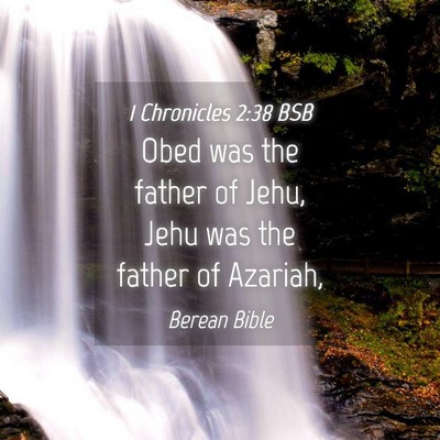 Picture 04 - 1 Chronicles 2:38 BSB - Obed was the father of Jehu, Jehu was the father - Bible Verse Picture
