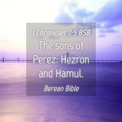 Picture 04 - 1 Chronicles 2:5 BSB - The sons of Perez: Hezron and - Bible Verse Picture