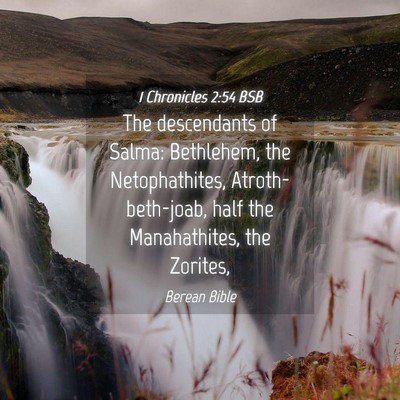 Picture 04 - 1 Chronicles 2:54 BSB - The descendants of Salma: Bethlehem, the - Bible Verse Picture