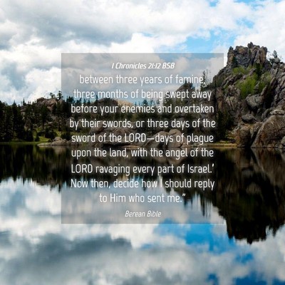 Picture 04 - 1 Chronicles 21:12 BSB - between three years of famine, three months of - Bible Verse Picture
