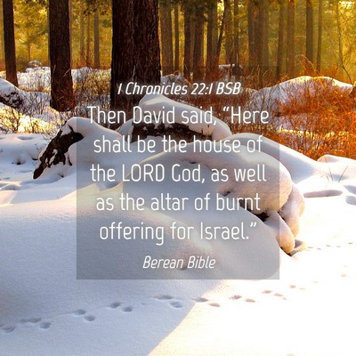 Picture 04 - 1 Chronicles 22:1 BSB - Then David said, “Here shall be the house of - Bible Verse Picture