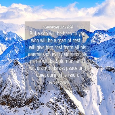 Picture 04 - 1 Chronicles 22:9 BSB - But a son will be born to you who will be a man - Bible Verse Picture