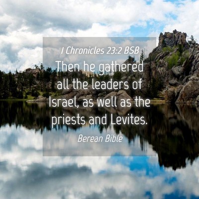 Picture 04 - 1 Chronicles 23:2 BSB - Then he gathered all the leaders of Israel, as - Bible Verse Picture