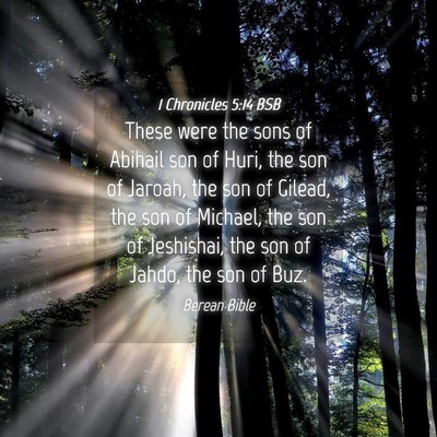 Picture 04 - 1 Chronicles 5:14 BSB - These were the sons of Abihail son of Huri, the - Bible Verse Picture