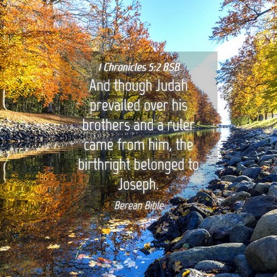 Picture 04 - 1 Chronicles 5:2 BSB - And though Judah prevailed over his brothers and - Bible Verse Picture