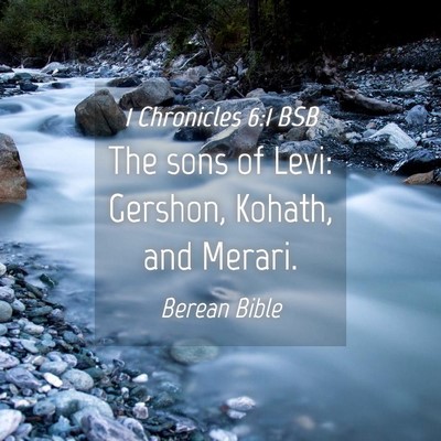 Picture 04 - 1 Chronicles 6:1 BSB - The sons of Levi: Gershon, Kohath, and - Bible Verse Picture