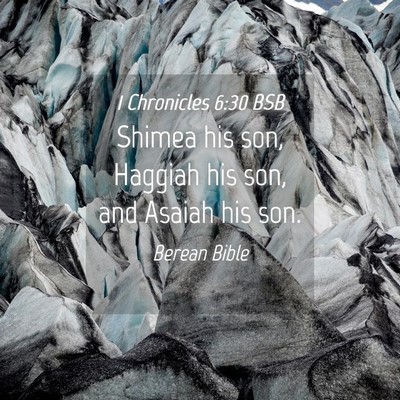 Picture 04 - 1 Chronicles 6:30 BSB - Shimea his son, Haggiah his son, and Asaiah his - Bible Verse Picture