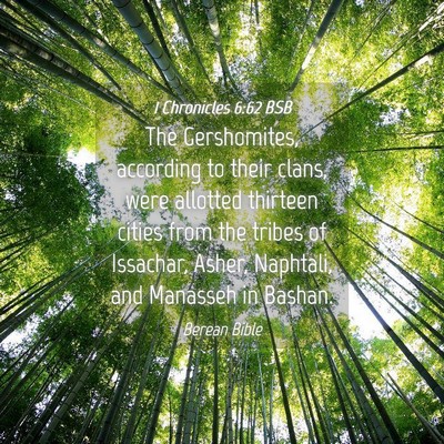 Picture 04 - 1 Chronicles 6:62 BSB - The Gershomites, according to their clans, were - Bible Verse Picture