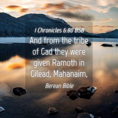 Picture 04 - 1 Chronicles 6:80 BSB - And from the tribe of Gad they were given Ramoth - Bible Verse Picture
