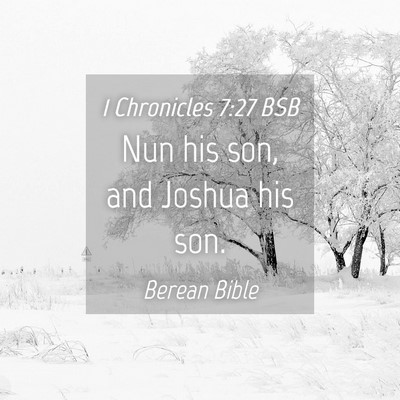 Picture 04 - 1 Chronicles 7:27 BSB - Nun his son, and Joshua his - Bible Verse Picture