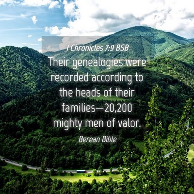Picture 04 - 1 Chronicles 7:9 BSB - Their genealogies were recorded according to the - Bible Verse Picture