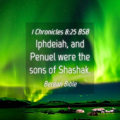 Picture 04 - 1 Chronicles 8:25 BSB - Iphdeiah, and Penuel were the sons of - Bible Verse Picture