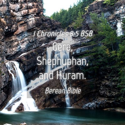 Picture 04 - 1 Chronicles 8:5 BSB - Gera, Shephuphan, and - Bible Verse Picture