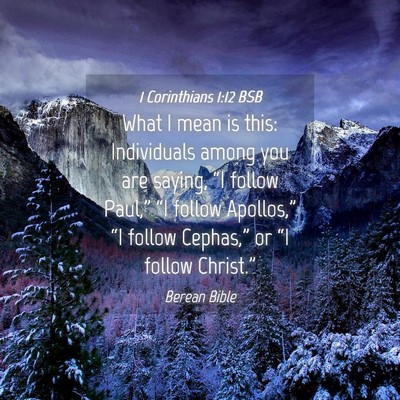 Picture 04 - 1 Corinthians 1:12 BSB - What I mean is this: Individuals among you are - Bible Verse Picture