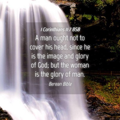 Picture 04 - 1 Corinthians 11:7 BSB - A man ought not to cover his head, since he is - Bible Verse Picture
