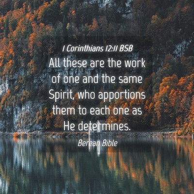 Picture 04 - 1 Corinthians 12:11 BSB - All these are the work of one and the same - Bible Verse Picture